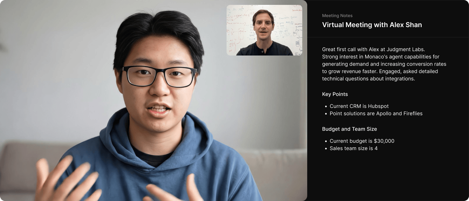 Capture activity - Virtual meeting recording with AI notes
